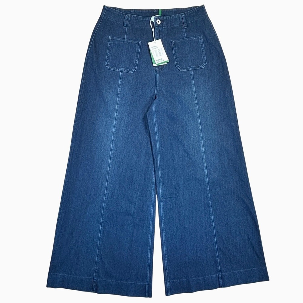 HALARA Dark Blue Wide Leg Jeans Flare - Picture 1 of 9